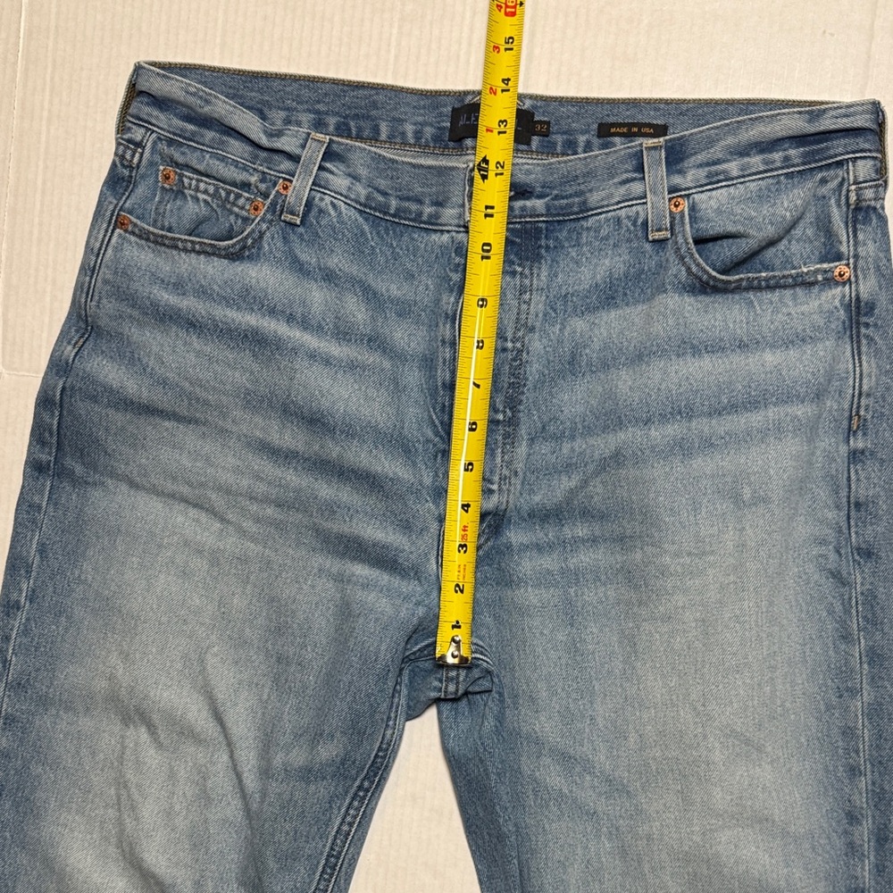 ALEX MILL Bev Jeans Mid Rise Relaxed Straight Vintage Light Indigo Wash 32/30 - Picture 10 of 16